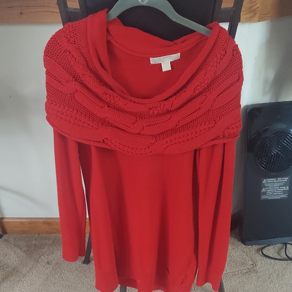MICHAEL Michael Kors Red Cowl Neck Sweater